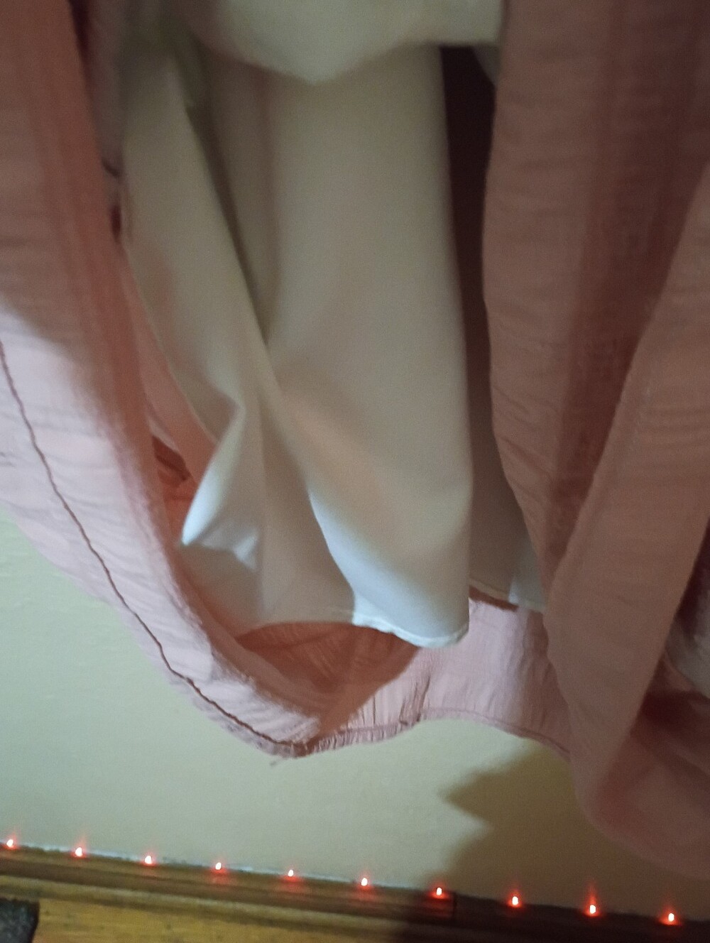 Shein Size Large White & Light Pink Ruffle Strap Tiered Dress - Picture 3 of 5